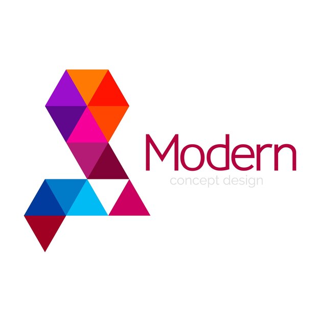 Diseño de forma de triángulo diseño de icono de logotipo de empresa abstracta idea de emblema de marca de logotipo de empresa