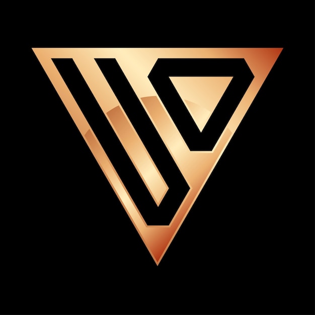diseño en forma de triángulo de monograma vo logotipo