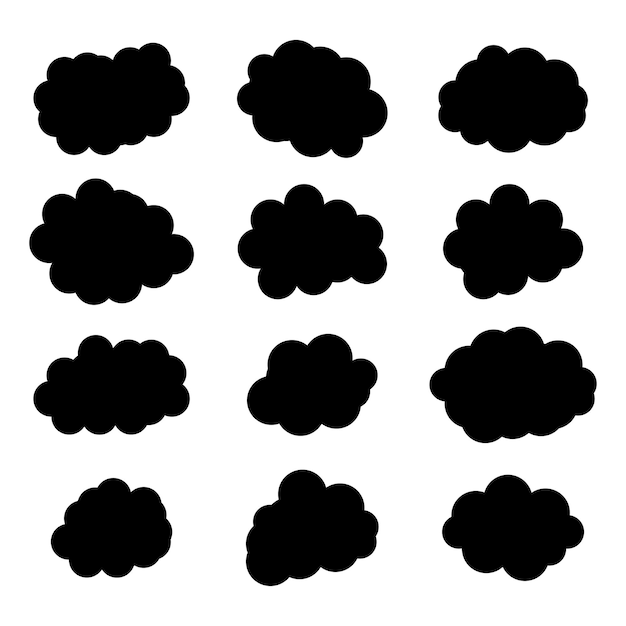 diseño de la forma vectorial de la nube negra