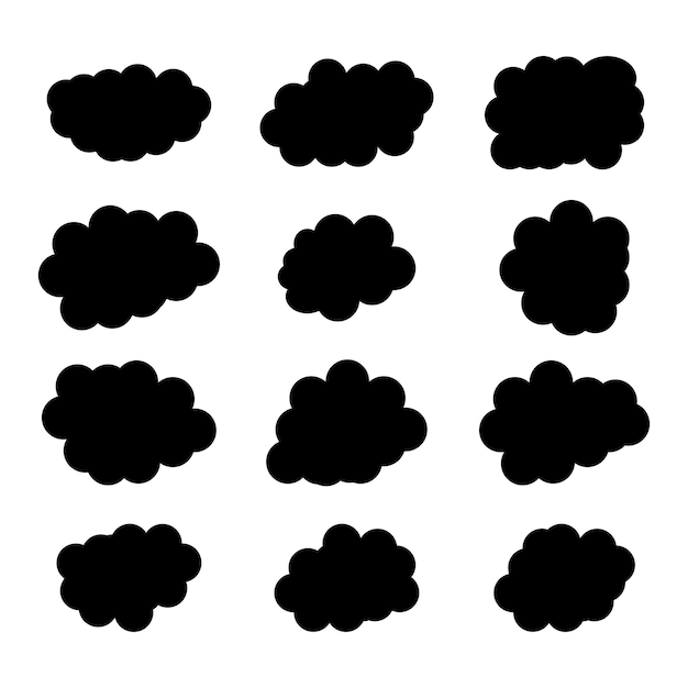 diseño de la forma vectorial de la nube negra