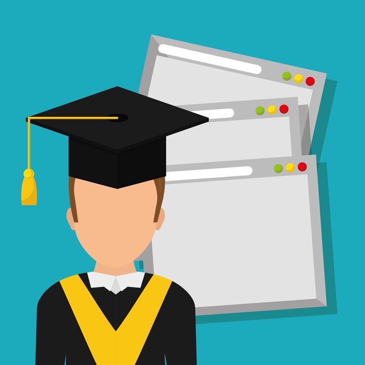 Vector diseño de formación en línea