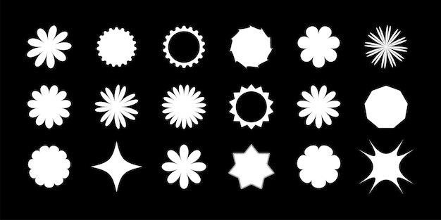 Diseño de formas creativas de color blanco