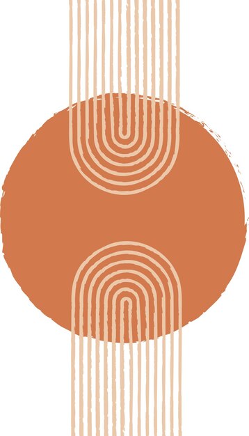 Diseño de formas dibujadas a mano de color marrón