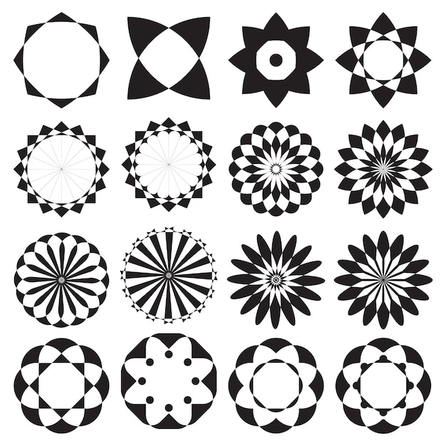 Diseño de formas Formas de estrellas de flores
