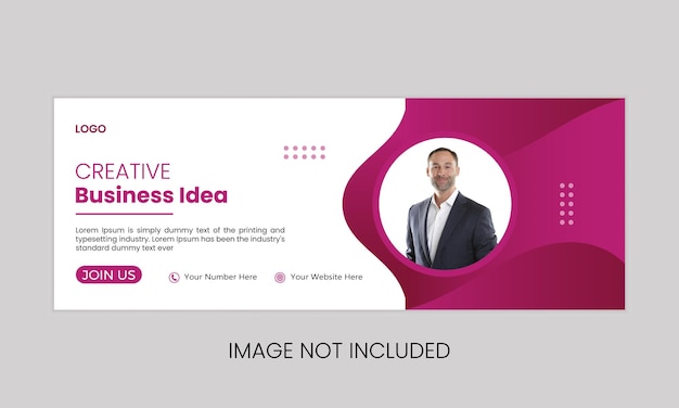 Diseño de foto de portada corporativa de Facebook o diseño de banner web