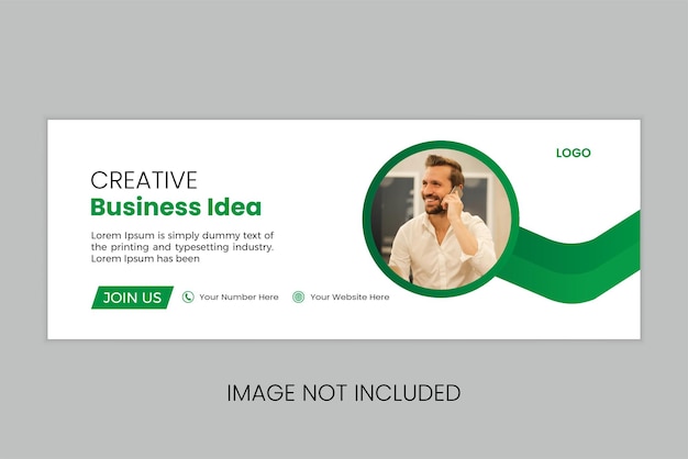 Diseño de foto de portada corporativa de Facebook o diseño de banner web