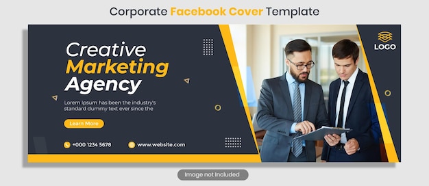 Vector diseño de foto de portada corporativa de facebook