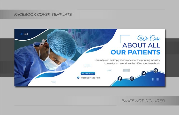 Diseño de foto de portada de facebook de atención médica médica o plantilla de banner web 2023