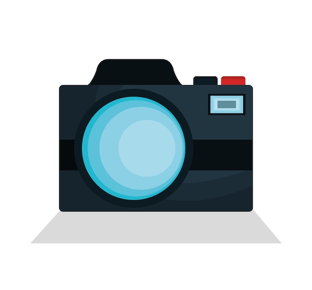 diseño fotográfico aislado de la ilustración del vector del icono de la cámara
