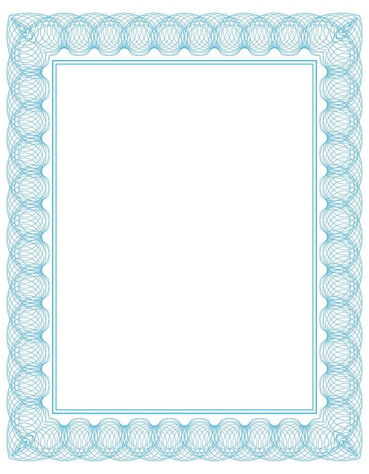 Vector diseño de la frontera del certificado