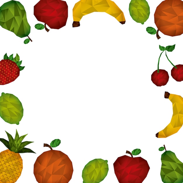 Vector diseño de fruta abstracta, ilustración vectorial gráfico eps10