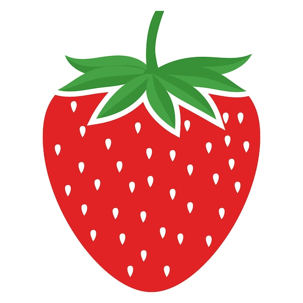Diseño de frutas orgánicas de fresa roja