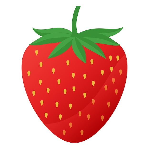 Diseño de frutas orgánicas de fresa roja