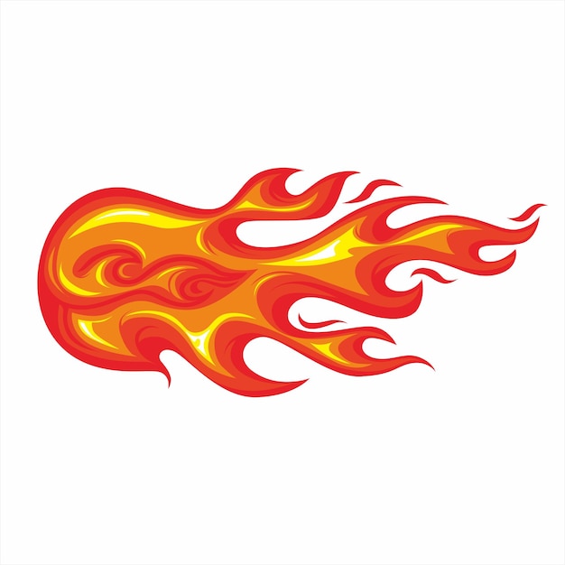 un diseño de fuego con un fuego rojo en él