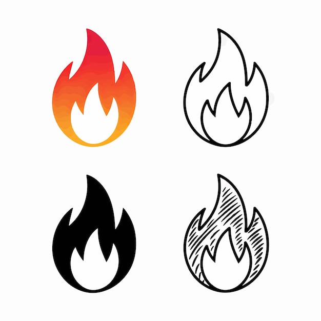 un diseño de fuego con llamas y llamas negras y naranjas
