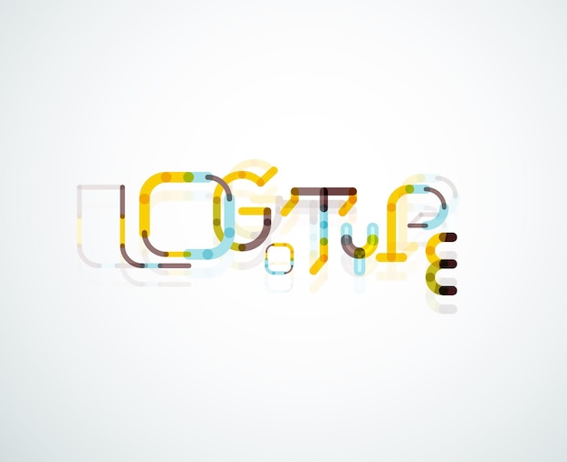 Diseño de fuente de palabra de logotipo