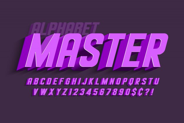 Diseño de fuente de pantalla condensada, alfabeto, letras y números.