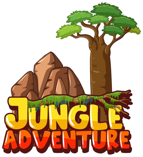 Diseño de fuente para word jungle adventure