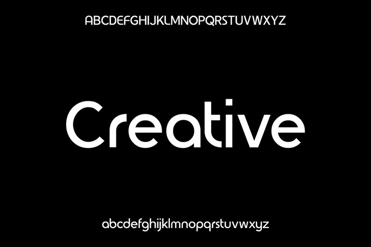 Vector diseño de fuentes de alfabeto sin serif de vector creativo mínimo