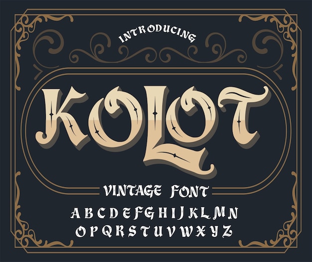 Diseño de fuentes antiguas KOLOT
