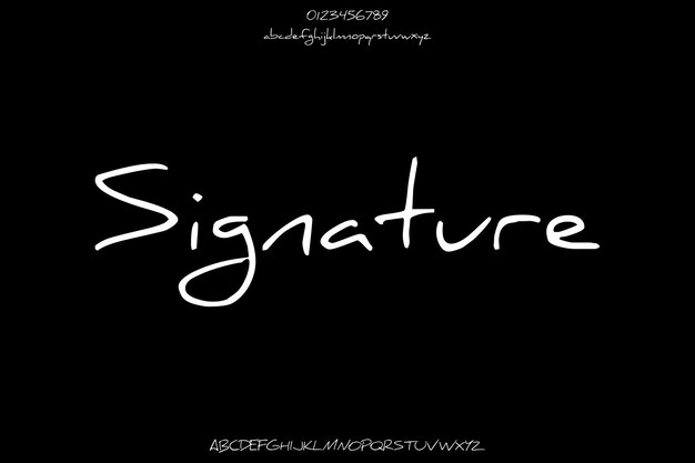 Diseño de fuentes escritas a mano por el vector creativo de la firma única