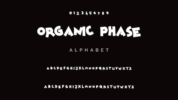 Diseño de fuentes de estilo héroe de cómics letras y números del alfabeto