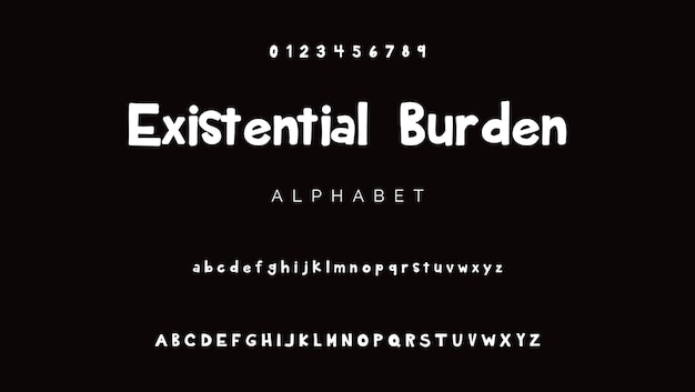 Diseño de fuentes de estilo héroe de cómics letras y números del alfabeto