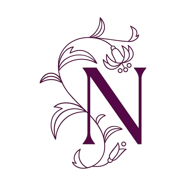 diseño de fuentes florales abstractas
