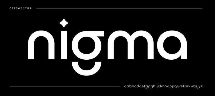 Diseño de fuentes modernas Tipografía Font Serif letras del alfabeto números creador de logotipos tipografía letras