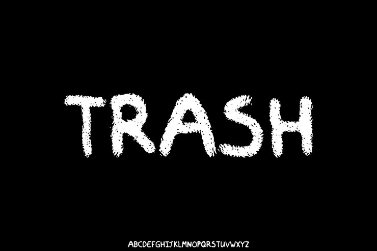 Vector diseño de fuentes texturizadas de basura creativas de pincel de grunge vectorial alfabeto