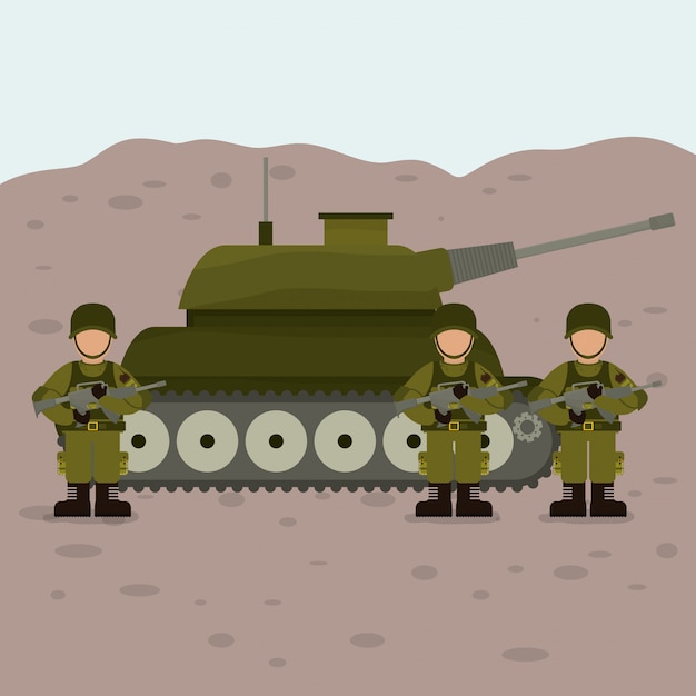 Diseño de las fuerzas armadas militares.
