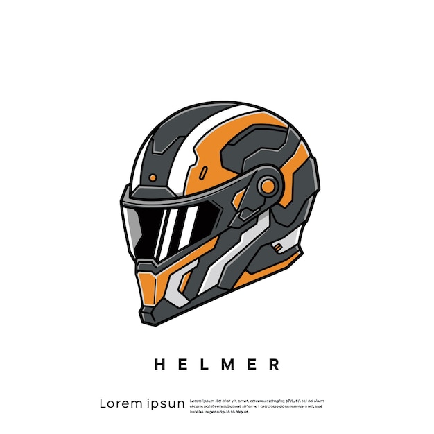 Diseño futurista del casco