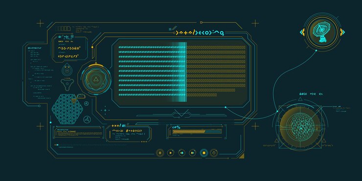 Vector diseño futurista de datos de ciencia ficción