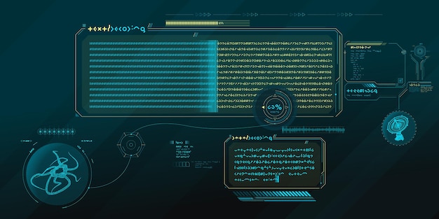 Diseño futurista de los datos científicos