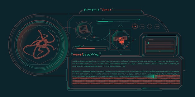 Diseño futurista de hud de datos de ciencia ficción.