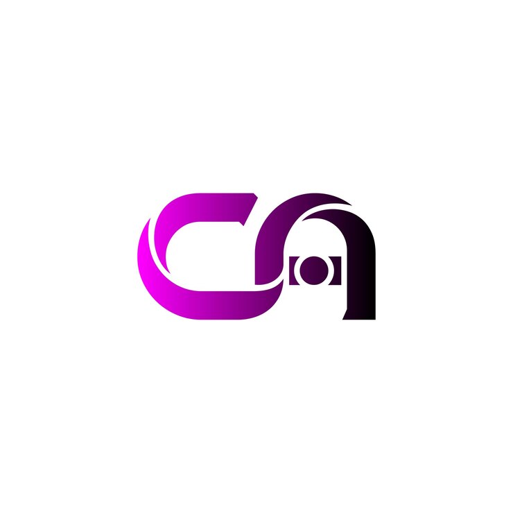 Vector diseño futurista del logotipo ca