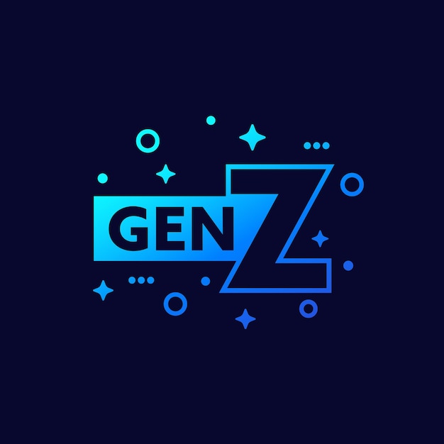 Vector diseño de gen z en vector oscuro