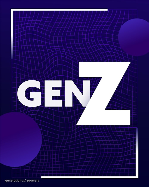 diseño de generación z o vector de zoomers
