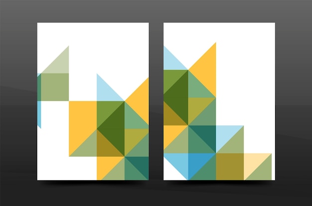 Diseño de geometría colorida informe anual a4 portada folleto plantilla diseño folleto de revista o folleto