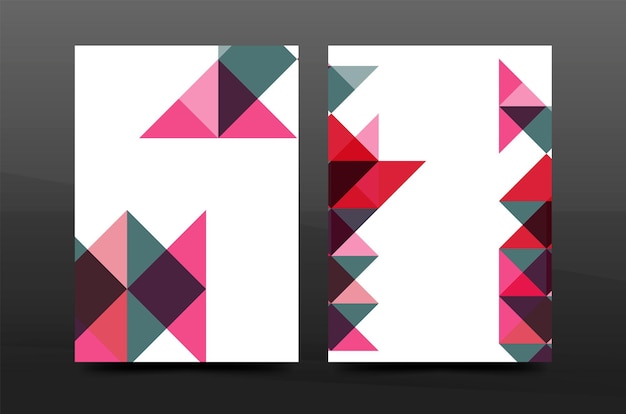 Diseño de geometría colorida informe anual a4 portada folleto plantilla diseño folleto de revista o folleto