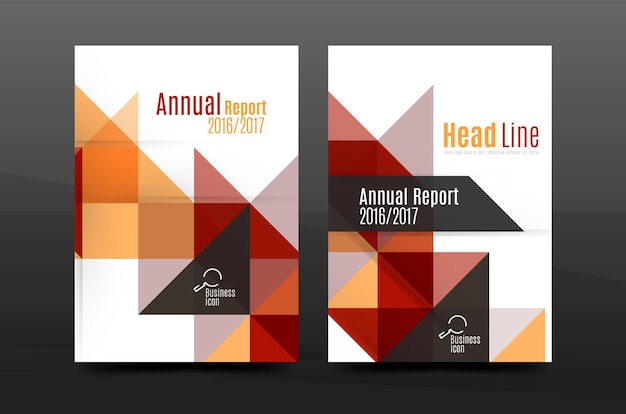 Diseño de geometría colorida informe anual a4 portada folleto plantilla diseño revista folleto o folleto