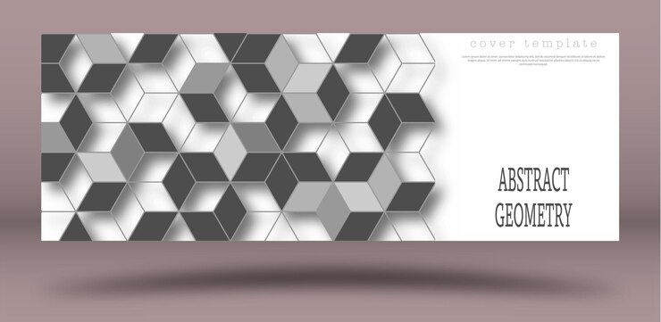 Vector diseño geométrico abstracto en blanco y negro diseño para el diseño de la portada, cartel, postal y diseño corporativo la idea de la creatividad interior y decorativa