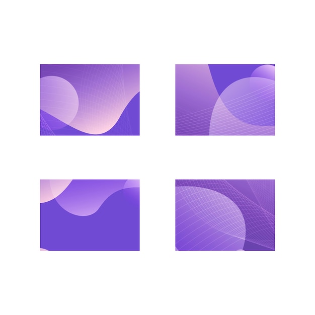 Diseño geométrico abstracto con colores púrpuras y formas dinámicas