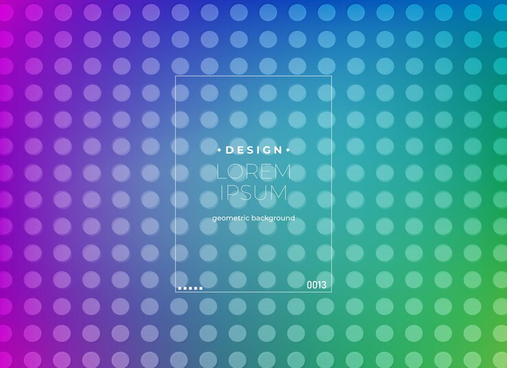 Vector diseño geométrico abstracto con un fondo de gradiente colorido