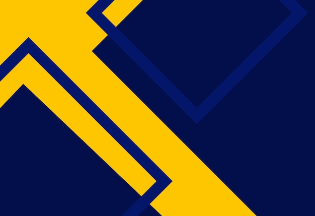 Diseño geométrico abstracto con formas amarillas y azules