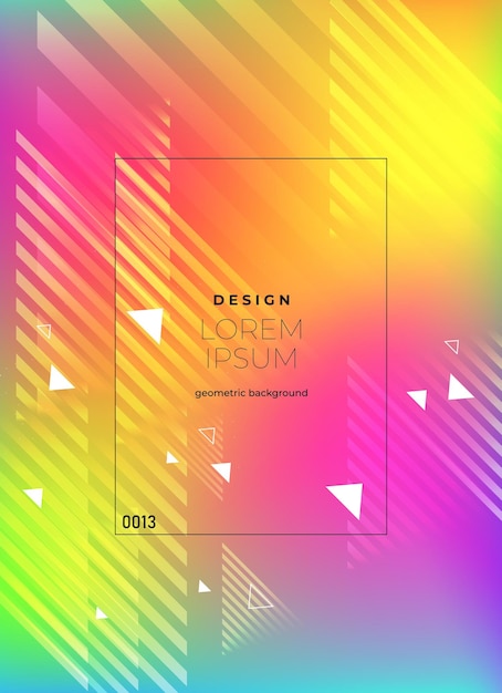 Diseño geométrico abstracto con gradiente y triángulos