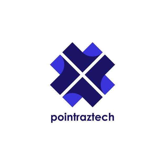 Diseño geométrico abstracto del logotipo de Pointraztech