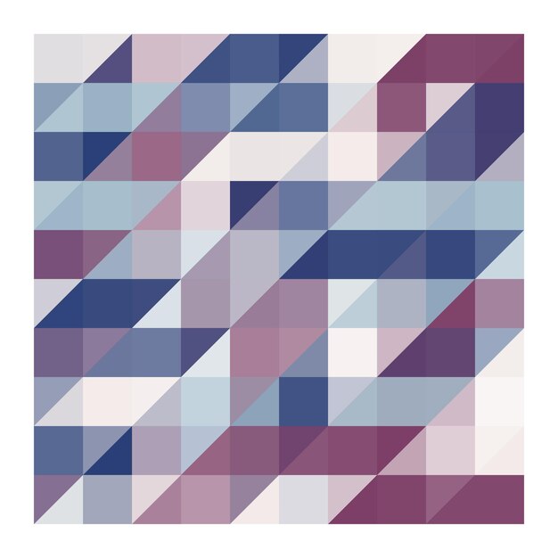 Diseño geométrico abstracto del patrón Bauhaus. Triángulo vectorial y diseño de arte de color de líneas cuadradas