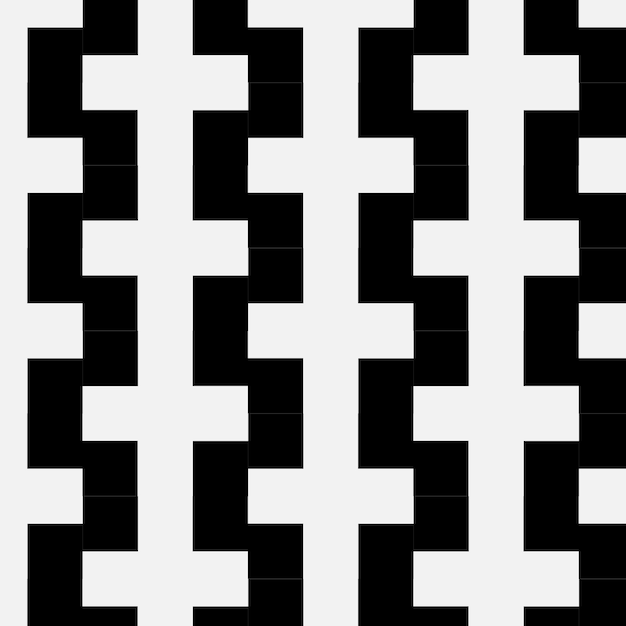Diseño geométrico de azulejos en blanco y negro