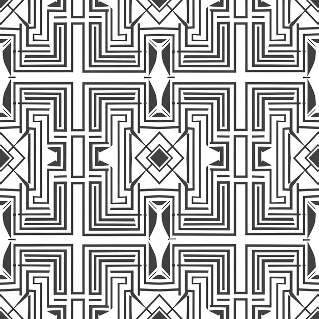 Un diseño geométrico en blanco y negro